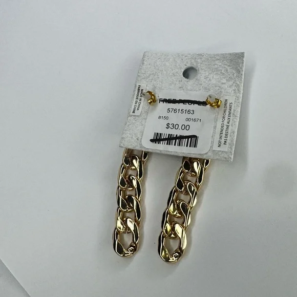 NWT Free people floating chain earring gold - Picture 3 of 3